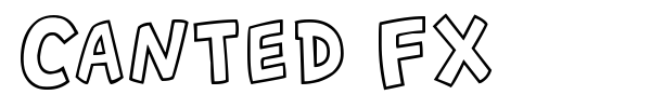 Canted FX font preview